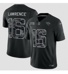 Men Jacksonville Jaguars 16 Trevor Lawrence Black F U S E 2026 Salute to Service Limited Stitched Football Jersey Men Jacksonville Jaguars 16 Trevor Lawrence Black F U S E 2026 Salute to Service Limited Stitched Football Jersey