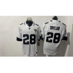 Men Jacksonville Jaguars  28 Fred Taylor White 2026 F U S E  Vapor Untouchable Limited Stitched Jersey