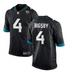 Men Jacksonville Jaguars 4 Tank Bigsby Black Stitched Game Jersey