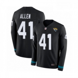 Men Jacksonville Jaguars 41 Josh Allen Limited Black Therma Long Sleeve Football Jersey