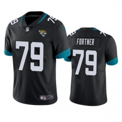 Men Jacksonville Jaguars 79 Luke Fortner Black Vapor Untouchable Limited Stitched Jersey