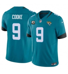 Men Jacksonville Jaguars  9 Logan Cooke Teal 2026 F U S E  4 Star C Patch Vapor Limited Stitched Football Jersey