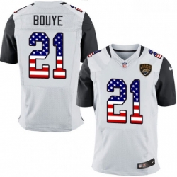 Men Nike Jacksonville Jaguars 21 AJ Bouye Elite White Road USA Flag Fashion NFL Jersey