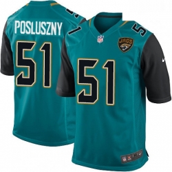 Men Nike Jacksonville Jaguars 51 Paul Posluszny Game Teal Green Team Color NFL Jersey