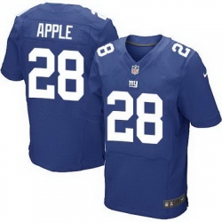 Nike Giants #28 Eli Apple Royal Blue Team Color Mens Stitched NFL Elite Jersey