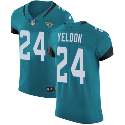 Nike Jaguars #24 T J  Yeldon Teal Green Alternate Men Stitched NFL Vapor Untouchable Elite Jersey