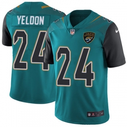 Nike Jaguars #24 T J  Yeldon Teal Green Team Color Mens Stitched NFL Vapor Untouchable Limited Jersey