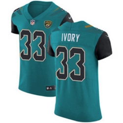 Nike Jaguars #33 Chris Ivory Teal Green Team Color Mens Stitched NFL Vapor Untouchable Elite Jersey