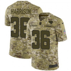 Nike Jaguars #36 Ronnie Harrison Camo Mens Stitched NFL Limited 2018 Salute To Service Jersey