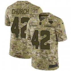 Nike Jaguars #42 Barry Church Camo Mens Stitched NFL Limited 2018 Salute To Service Jersey