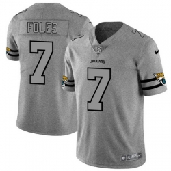 Nike Jaguars 7 Nick Foles 2019 Gray Gridiron Gray Vapor Untouchable Limited Jersey