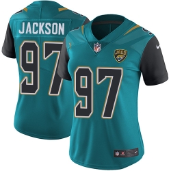 Nike Jaguars #97 Malik Jackson Teal Green Team Color Womens Stitched NFL Vapor Untouchable Limited Jersey