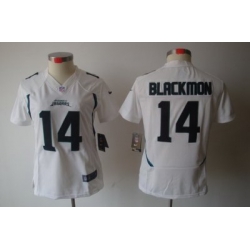 Women Nike Jacksonville Jaguars 14# Justin Blackmon White(Women Limited Jerseys)2