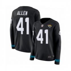 Womens Jacksonville Jaguars 41 Josh Allen Limited Black Therma Long Sleeve Football Jersey