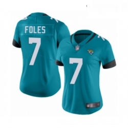 Womens Jacksonville Jaguars 7 Nick Foles Teal Green Alternate Vapor Untouchable Limited Player Football Jersey