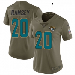 Womens Nike Jacksonville Jaguars 20 Jalen Ramsey Limited Olive 2017 Salute to Service NFL Jersey