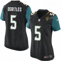 Womens Nike Jacksonville Jaguars 5 Blake Bortles Game Black Alternate NFL Jersey