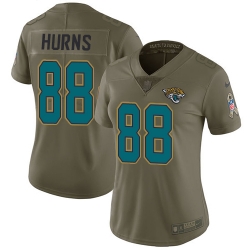 Womens Nike Jaguars #88 Allen Hurns Olive  Stitched NFL Limited 2017 Salute to Service Jersey