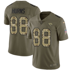 Youth Nike Jaguars #88 Allen Hurns Olive Camo Stitched NFL Limited 2017 Salute to Service Jersey