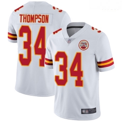 Chiefs 34 Darwin Thompson White Men Stitched Football Vapor Untouchable Limited Jersey