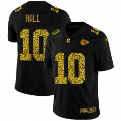 Kansas City Chiefs 10 Tyreek Hill Men Nike Leopard Print Fashion Vapor Limited NFL Jersey Black