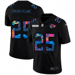 Kansas City Chiefs 25 Clyde Edwards Helaire Men Nike Multi Color Black 2020 NFL Crucial Catch Vapor Untouchable Limited Jersey