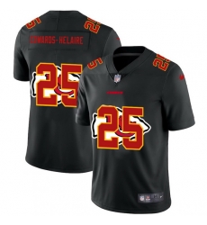 Kansas City Chiefs 25 Clyde Edwards Helaire Men Nike Team Logo Dual Overlap Limited NFL Jersey Black