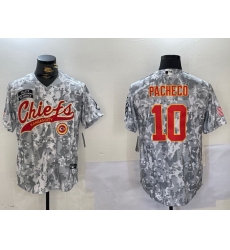 Men Kansas City Chiefs 10 Isiah Pacheco 2024 Arctic Camo Salute To Service Stitched Baseball Jersey 2