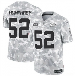 Men Kansas City Chiefs 52 Creed Humphrey 2024 F U S E Arctic Camo Salute To Service Limited Stitched Football Jersey