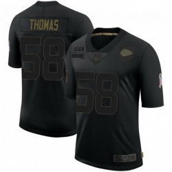 Men Kansas City Chiefs 58 Derrick Thomas Black 2020 Salute To Service Limited Jersey