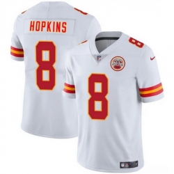 Men  Kansas City Chiefs 8 DeAndre Hopkins White Vapor Untouchable Limited Stitched Football Jersey