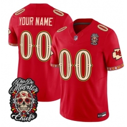 Men Kansas City Chiefs Active Player Custom Red F U S E  D%C3%ADa de los Muertos Vapor Limited Stitched Football Jersey
