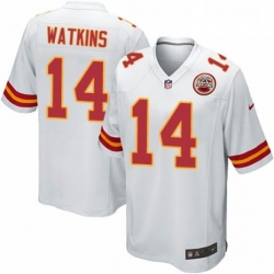 Men Nike Kansas City Chiefs 14 Sammy Watkins Game White NFL Jersey