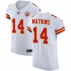 Men Nike Kansas City Chiefs 14 Sammy Watkins White Vapor Untouchable Elite Player NFL Jersey