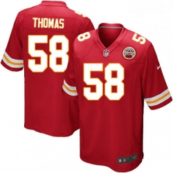 Men Nike Kansas City Chiefs 58 Derrick Thomas Game Red Team Color NFL Jersey