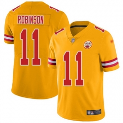 Nike Chiefs 11 Demarcus Robinson Gold Men Stitched NFL Limited Inverted Legend Jersey