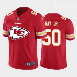 Nike Chiefs 50 Willie Gay Jr  Red Team Big Logo Vapor Untouchable Limited Jersey