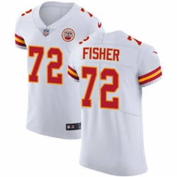 Nike Chiefs #72 Eric Fisher White Mens Stitched NFL Vapor Untouchable Elite Jersey