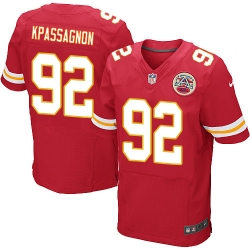 Nike Chiefs #92 Tanoh Kpassagnon Red Team Color Mens Stitched NFL Elite Jersey