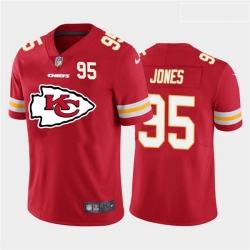 Nike Chiefs 95 Chris Jones Red Team Big Logo Number Vapor Untouchable Limited Jersey