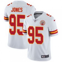 Nike Chiefs #95 Chris Jones White Mens Stitched NFL Vapor Untouchable Limited Jersey