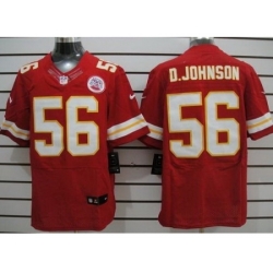 Nike Kansas City Chiefs 56 Derrick Johnson Red Elite NFL Jersey