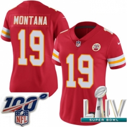 2020 Super Bowl LIV Women Nike Kansas City Chiefs #19 Joe Montana Red Team Color Vapor Untouchable Limited Player NFL Jersey