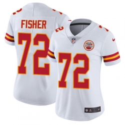 Nike Chiefs #72 Eric Fisher White Womens Stitched NFL Vapor Untouchable Limited Jersey