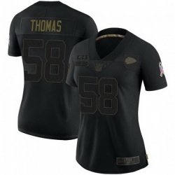 Women Kansas City Chiefs 58 Derrick Thomas Black 2020 Salute To Service Limited Jersey