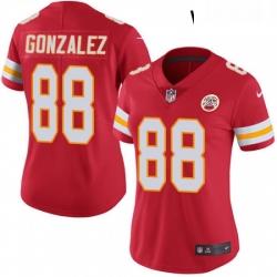 Womens Nike Kansas City Chiefs 88 Tony Gonzalez Red Team Color Vapor Untouchable Limited Player NFL Jersey