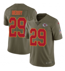 Youth Nike Chiefs #29 Eric Berry Olive Stitched NFL Limited 2017 Salute to Service Jersey