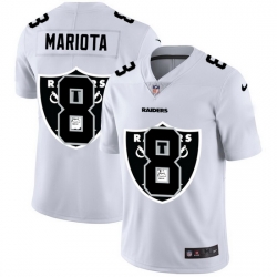 Las Vegas Raiders 8 Marcus Mariota White Men Nike Team Logo Dual Overlap Limited NFL Jersey