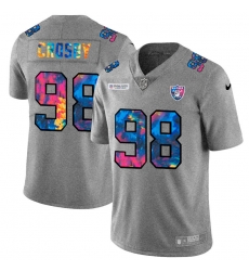 Las Vegas Raiders 98 Maxx Crosby Men Nike Multi Color 2020 NFL Crucial Catch NFL Jersey Greyheather