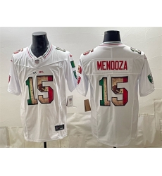 Men Las Vegas Raiders 15 Fernando Mendoza White F U S E Mexico Vapor Untouchable Limited Stitched Football Jersey Men Las Vegas Raiders 15 Fernando Mendoza White F U S E Mexico Vapor Untouchable Limited Stitched Football Jersey